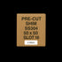 2.0mm Stainless Steel Precut Shim 50x50 Slot 16mm Pack of 10